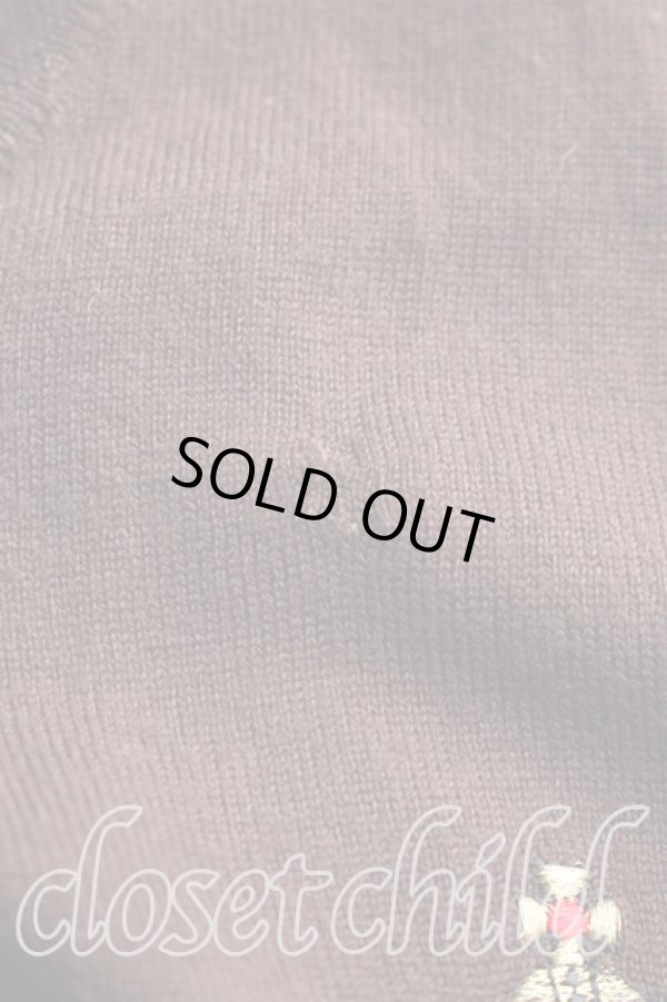 画像7: ヴィヴィアンウエストウッド 中古 / カラーオーブ刺繍Vネックニット L 茶  H-25-12-28-048-to-OD-ZH (7)