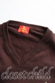 画像8: ヴィヴィアンウエストウッド 中古 / カラーオーブ刺繍Vネックニット L 茶  H-25-12-28-048-to-OD-ZH (8)