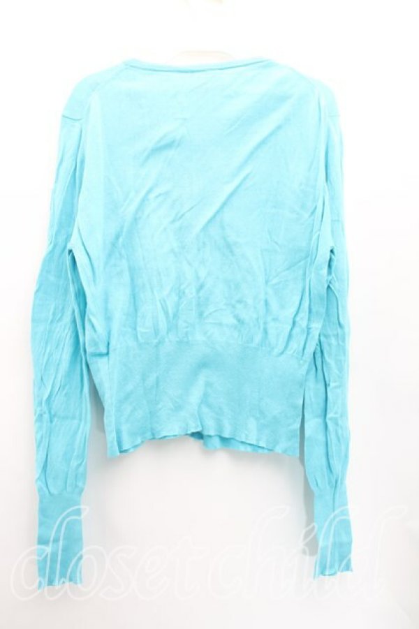 画像2: ヴィヴィアンウエストウッド 中古 / カラーオーブ刺繍カーディガン L 水色  H-25-12-28-050-to-OD-ZH (2)