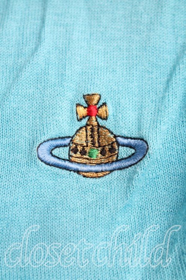画像6: ヴィヴィアンウエストウッド 中古 / カラーオーブ刺繍カーディガン L 水色  H-25-12-28-050-to-OD-ZH (6)
