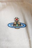 画像6: ヴィヴィアンウエストウッド 中古 / カラーオーブ刺繍ラウンドニット S 生成  H-25-12-28-052-to-OD-ZH (6)