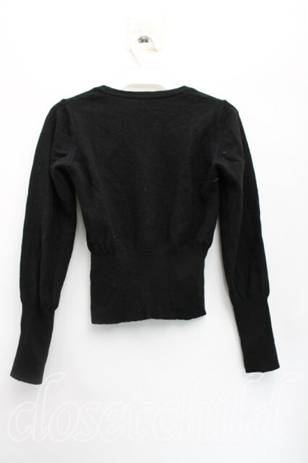 画像2: ヴィヴィアンウエストウッド 中古 / カラーオーブ刺繍ラウンドニット  黒  H-25-12-28-053-to-OD-ZH (2)