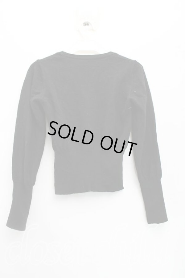 画像2: ヴィヴィアンウエストウッド 中古 / カラーオーブ刺繍ラウンドニット  黒  H-25-12-28-053-to-OD-ZH (2)