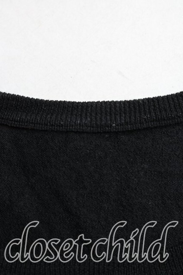 画像3: ヴィヴィアンウエストウッド 中古 / カラーオーブ刺繍ラウンドニット  黒  H-25-12-28-053-to-OD-ZH (3)