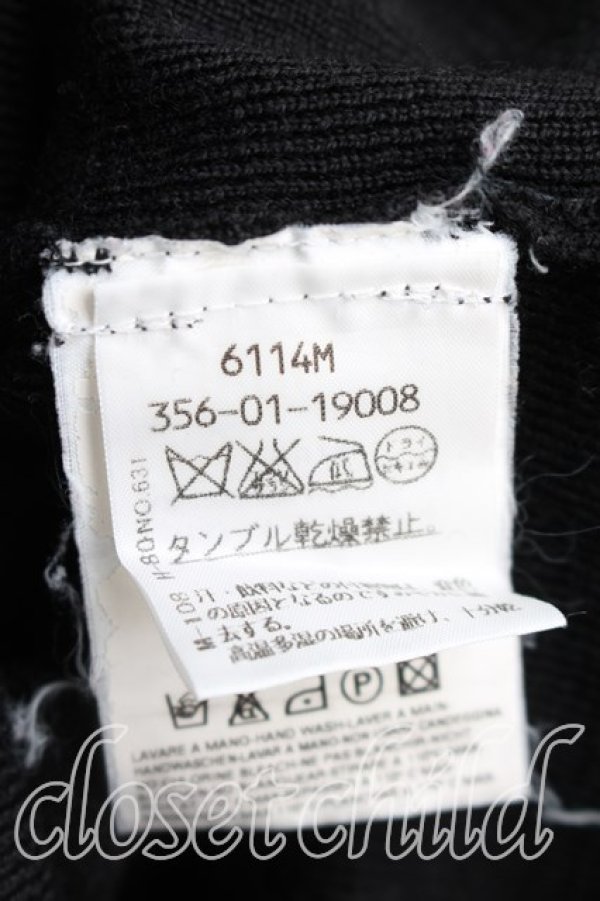 画像4: ヴィヴィアンウエストウッド 中古 / カラーオーブ刺繍ラウンドニット  黒  H-25-12-28-053-to-OD-ZH (4)