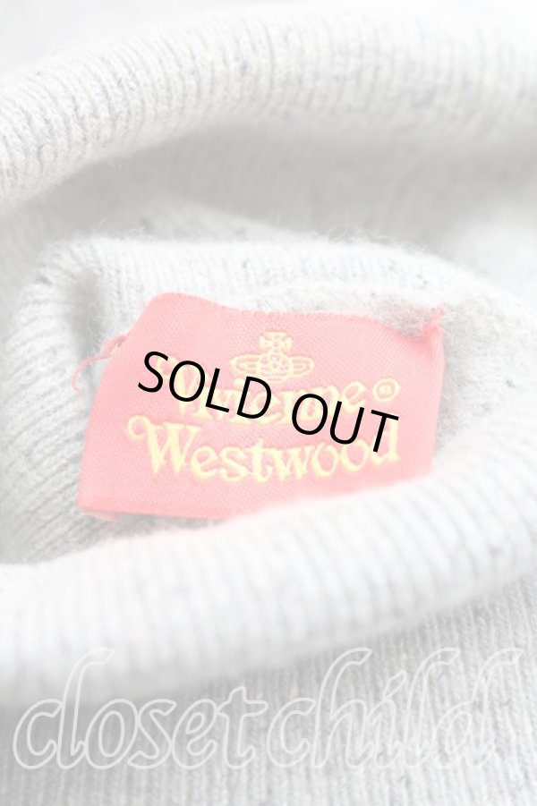 画像3: ヴィヴィアンウエストウッド 中古 / カラーオーブ刺繍タートルニット  灰  H-25-12-28-054-to-OD-ZH (3)