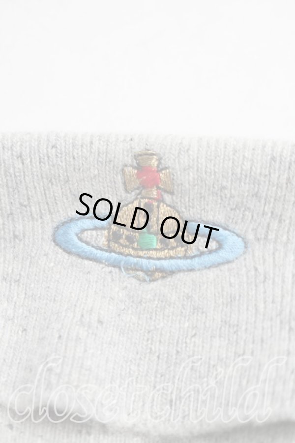 画像5: ヴィヴィアンウエストウッド 中古 / カラーオーブ刺繍タートルニット  灰  H-25-12-28-054-to-OD-ZH (5)