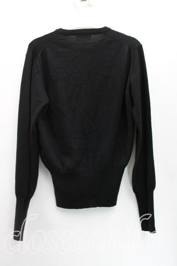 画像2: ヴィヴィアンウエストウッド 中古 / カラーオーブ刺繍カーディガン M 黒  H-25-12-28-058-to-OD-ZH (2)