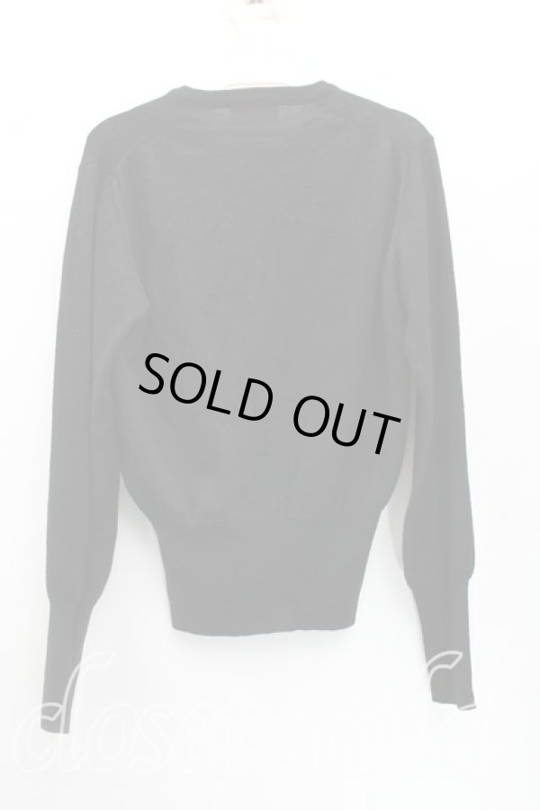 画像2: ヴィヴィアンウエストウッド 中古 / カラーオーブ刺繍カーディガン M 黒  H-25-12-28-058-to-OD-ZH (2)