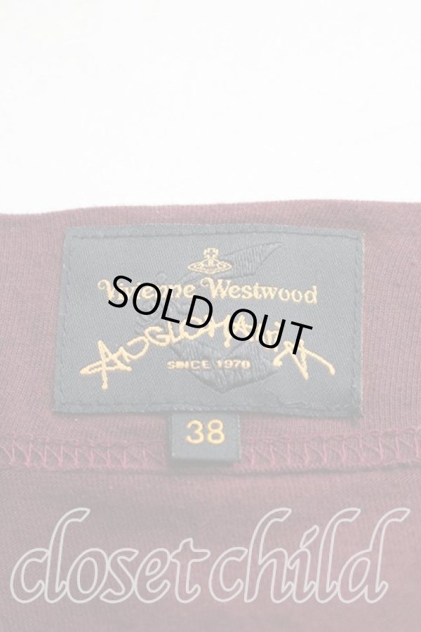 画像3: ANGLOMANIA 中古 / フラワーptボートネックカットソー 38（7号相当） ボルドー  H-25-12-28-060-to-OD-ZH (3)