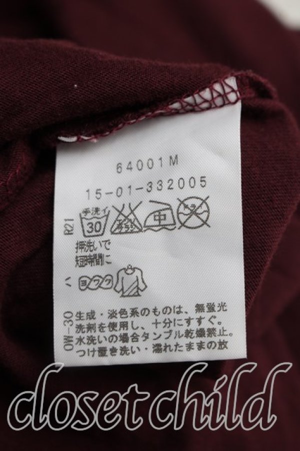 画像4: ANGLOMANIA 中古 / フラワーptボートネックカットソー 38（7号相当） ボルドー  H-25-12-28-060-to-OD-ZH (4)