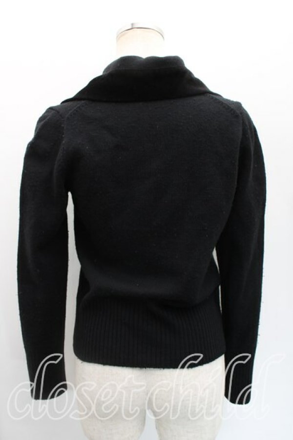 画像2: ヴィヴィアンウエストウッド 中古 / 別珍切替カーディガン 2（9号相当） 黒  H-25-12-28-061-to-OD-ZH (2)