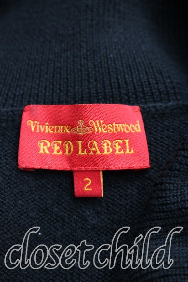 画像3: ヴィヴィアンウエストウッド 中古 / 別珍切替カーディガン 2（9号相当） 黒  H-25-12-28-061-to-OD-ZH (3)