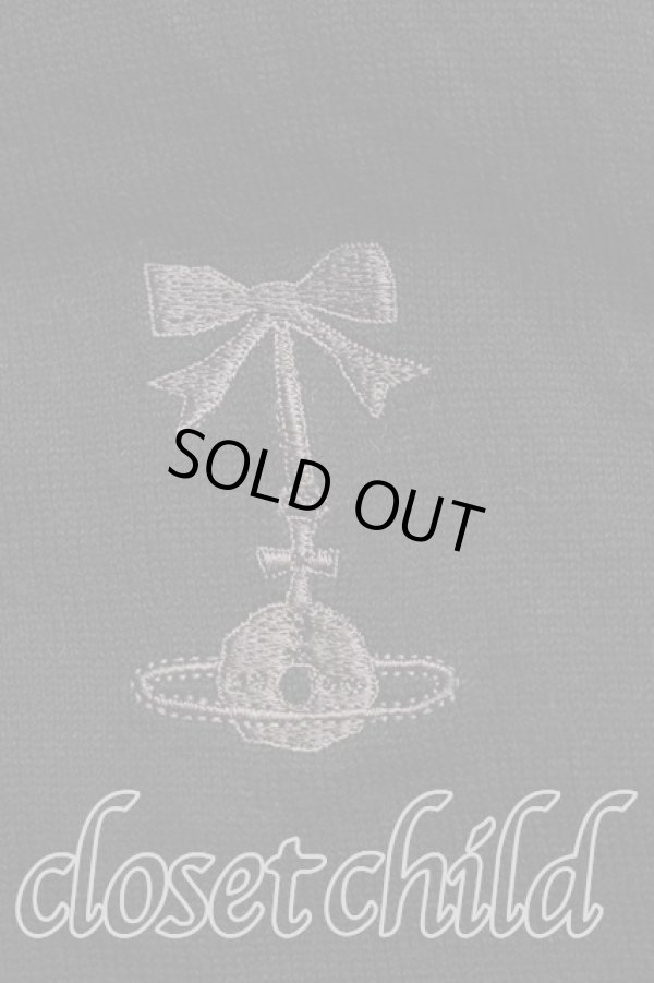 画像6: ヴィヴィアンウエストウッド 中古 / エッセンシャルオーブ刺繍ニット 2（9号相当） 黒  H-25-12-28-062-to-OD-ZH (6)