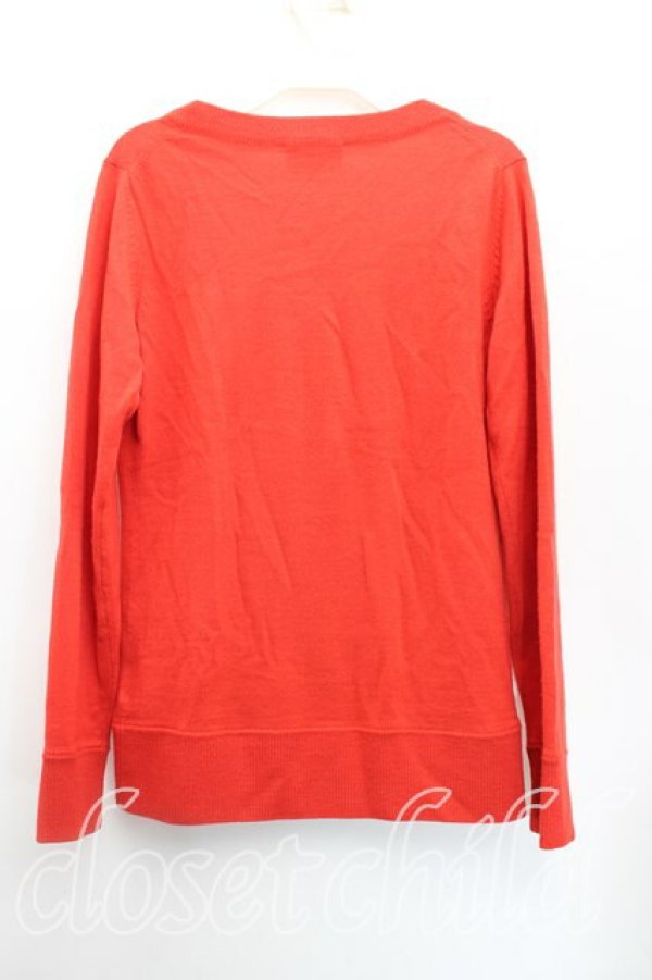 画像2: ヴィヴィアンウエストウッド 中古 / タータンチェック切替カーディガン 2（9号相当） オレンジ  H-25-12-28-063-to-OD-ZH (2)