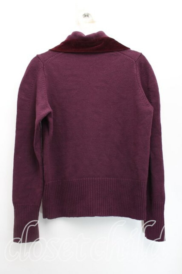 画像2: ヴィヴィアンウエストウッド 中古 / 別珍切替カーディガン 3（11号相当） 紫  H-25-12-28-065-to-OD-ZH (2)