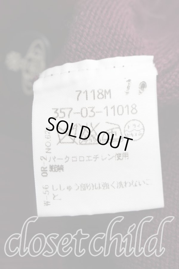 画像4: ヴィヴィアンウエストウッド 中古 / 別珍切替カーディガン 3（11号相当） 紫  H-25-12-28-065-to-OD-ZH (4)