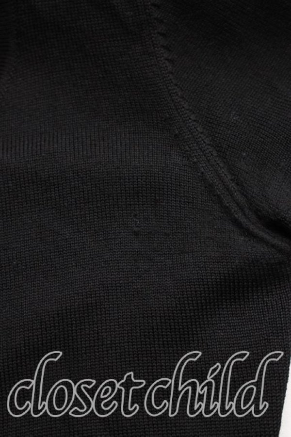 画像6: ヴィヴィアンウエストウッド 中古 / 単色オーブ刺繍カッティングカラーカーディガン 2（9号相当） 黒  H-25-12-28-066-to-OD-ZH (6)