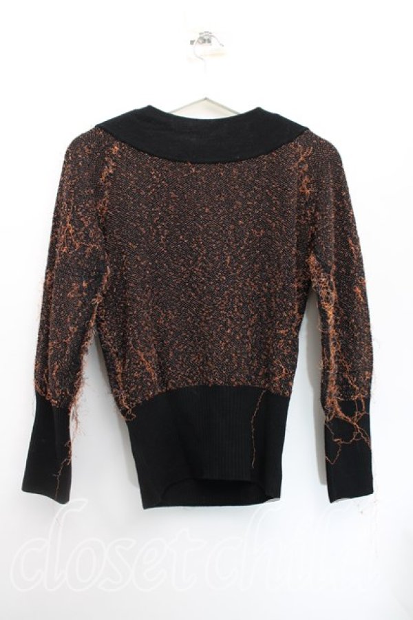 画像2: ヴィヴィアンウエストウッド 中古 / ラメオーブニット 2（9号相当） 黒  H-25-12-28-067-to-OD-ZH (2)