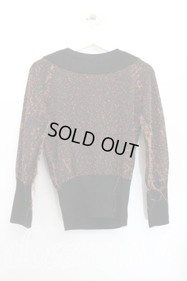 画像2: ヴィヴィアンウエストウッド 中古 / ラメオーブニット 2（9号相当） 黒  H-25-12-28-067-to-OD-ZH (2)