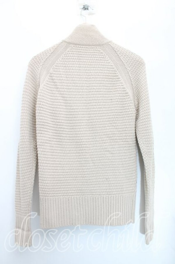 画像2: ヴィヴィアンウエストウッド 中古 / ステッチオーブジップニット 3（11号相当） ベージュ  H-25-12-28-068-to-OD-ZH (2)