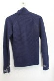 画像2: ヴィヴィアンウエストウッド 中古 / ステッチオーブジップニット 2（9号相当） 紺  H-25-12-28-069-to-OD-ZH (2)