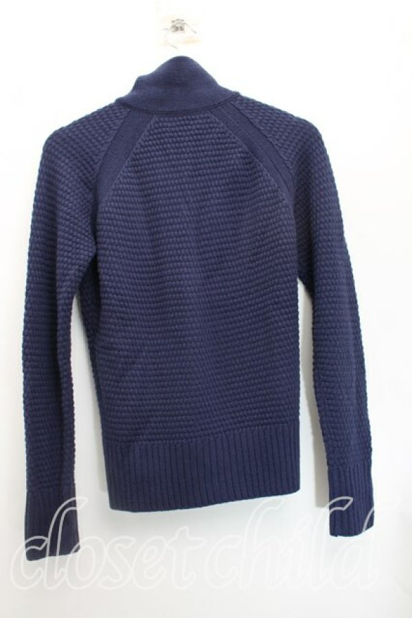 画像2: ヴィヴィアンウエストウッド 中古 / ステッチオーブジップニット 2（9号相当） 紺  H-25-12-28-069-to-OD-ZH (2)