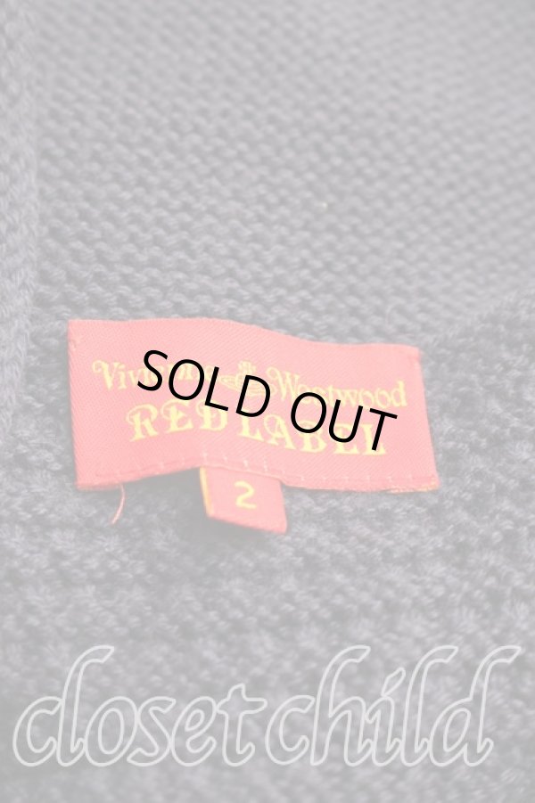 画像3: ヴィヴィアンウエストウッド 中古 / ステッチオーブジップニット 2（9号相当） 紺  H-25-12-28-069-to-OD-ZH (3)