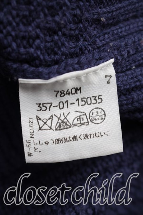 画像4: ヴィヴィアンウエストウッド 中古 / ステッチオーブジップニット 2（9号相当） 紺  H-25-12-28-069-to-OD-ZH (4)