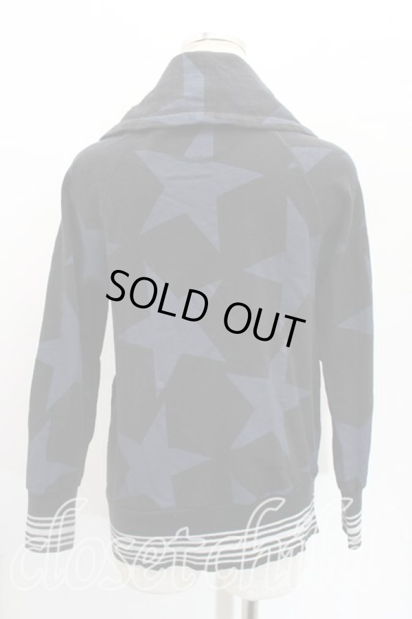 画像2: ヴィヴィアンウエストウッド 中古 / スター柄ジップスウェット 2（9号相当） 紺ｘ黒  H-25-12-28-071-to-OD-ZH (2)