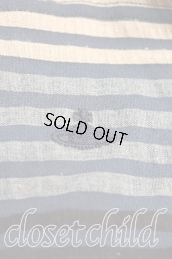 画像6: ヴィヴィアンウエストウッド 中古 / ランダムストライプカットソーワンピース 2（9号相当） 灰  H-25-12-28-007-op-OD-ZH (6)