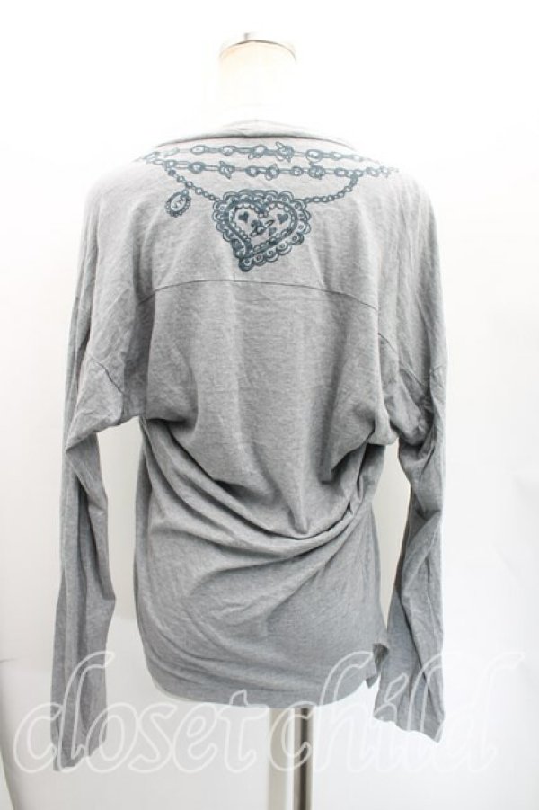 画像2: ヴィヴィアンウエストウッド 中古 / ネックレスptカットソー 2（9号相当） 灰  H-25-12-28-072-to-OD-ZH (2)