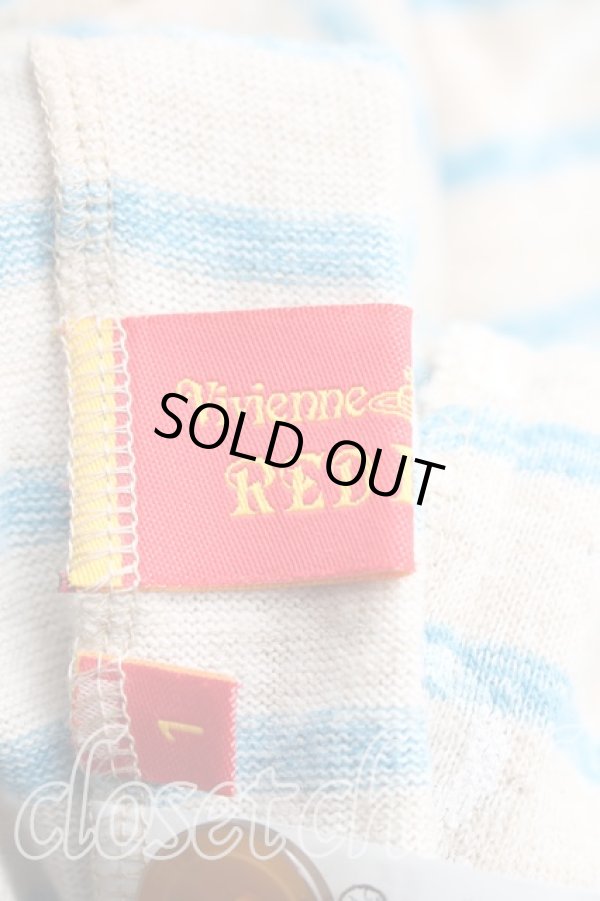 画像3: ヴィヴィアンウエストウッド 中古 / シグニチャーptジップパーカー 1（7号相当） ベージュｘ青  H-25-12-28-074-to-OD-ZH (3)