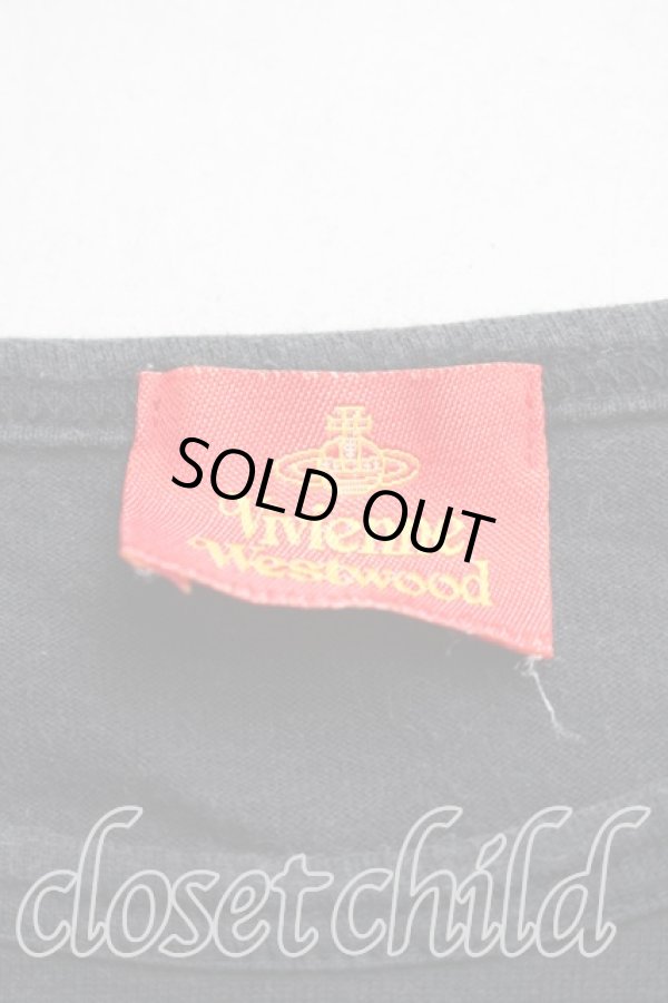 画像3: ヴィヴィアンウエストウッド 中古 / カラーオーブ刺繍カットソー  黒  H-25-12-28-075-to-OD-ZH (3)