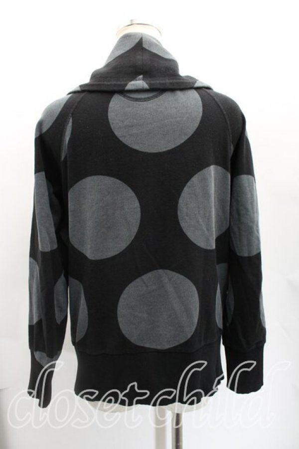 画像2: ヴィヴィアンウエストウッド 中古 / スポット柄ジップスウェット 3（11号相当） 黒  H-25-12-28-076-to-OD-ZH (2)