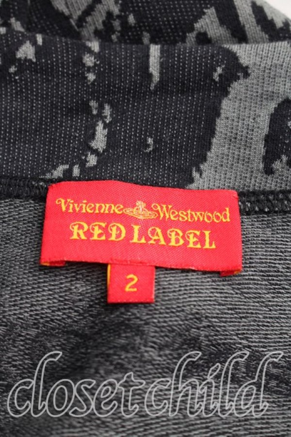 画像3: ヴィヴィアンウエストウッド 中古 / ラビッシュ柄ワンピース 2（9号相当） 灰  H-25-12-28-008-op-OD-ZH (3)