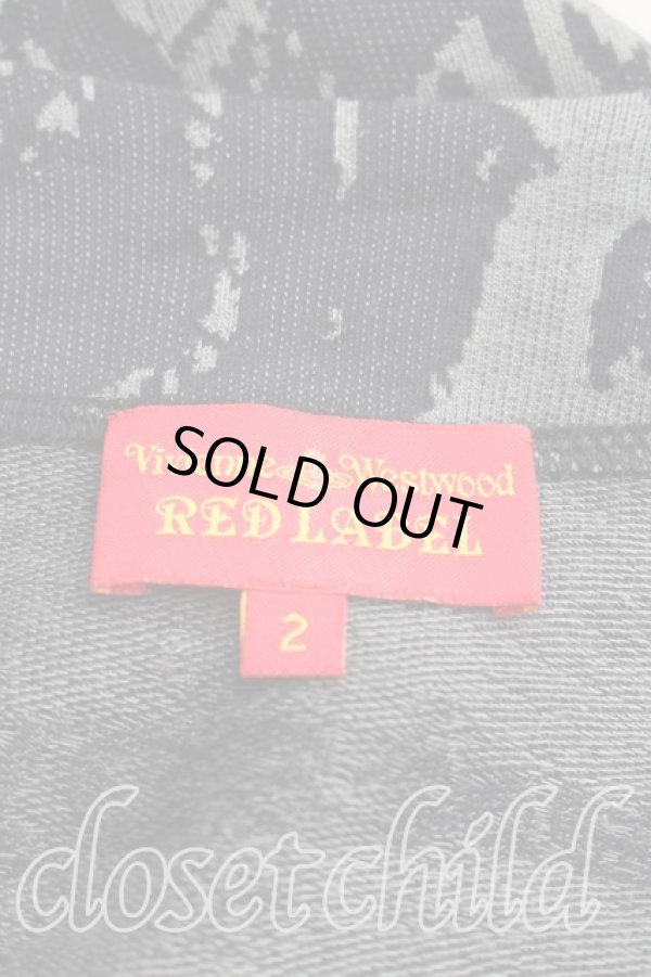 画像3: ヴィヴィアンウエストウッド 中古 / ラビッシュ柄ワンピース 2（9号相当） 灰  H-25-12-28-008-op-OD-ZH (3)