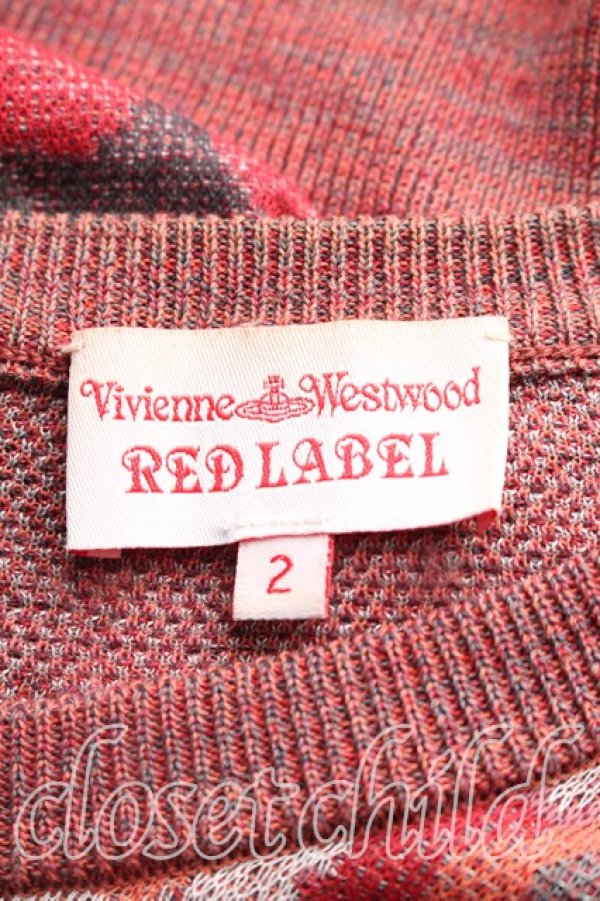 画像3: ヴィヴィアンウエストウッド 中古 / レオパード柄カーディガン 2（9号相当） ピンクｘ赤  H-25-12-28-080-to-OD-ZH (3)