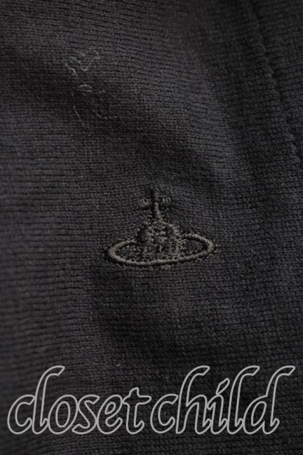 画像6: ヴィヴィアンウエストウッド 中古 / 単色オーブ刺繍カーディガン 2（9号相当） 黒  H-25-12-28-082-to-OD-ZH (6)