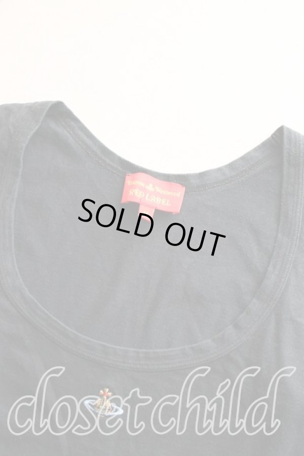 画像6: ヴィヴィアンウエストウッド 中古 / カラーオーブ刺繍タンクトップ M 黒  H-25-12-28-083-to-OD-ZH (6)