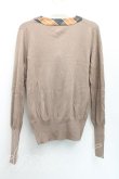 画像2: ヴィヴィアンウエストウッド 中古 / タータンチェック切替タイフロントカーディガン 2（9号相当） ベージュ  H-25-12-28-085-to-OD-ZH (2)