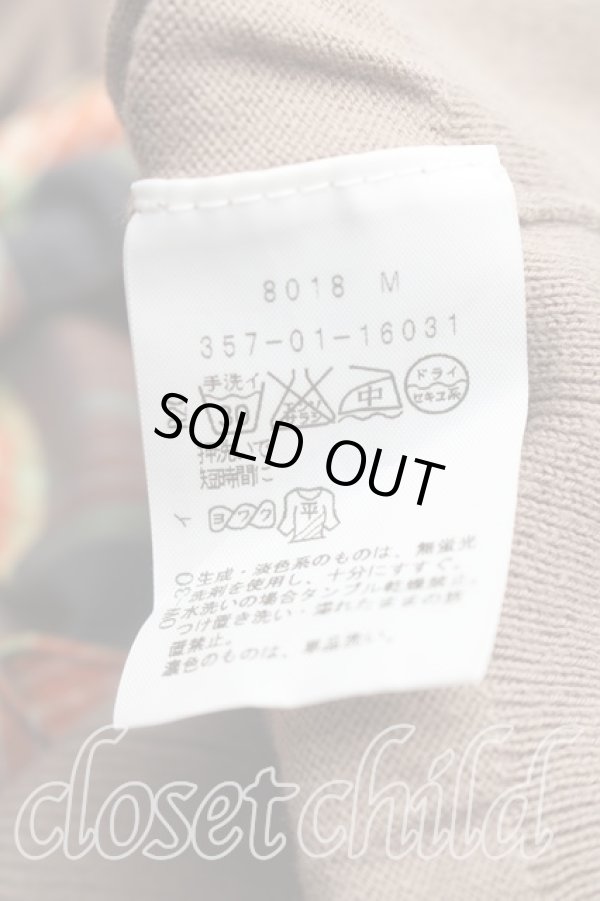 画像4: ヴィヴィアンウエストウッド 中古 / タータンチェック切替タイフロントカーディガン 2（9号相当） ベージュ  H-25-12-28-085-to-OD-ZH (4)