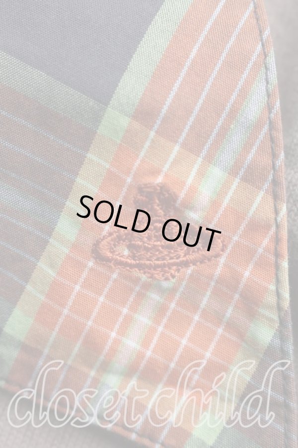 画像6: ヴィヴィアンウエストウッド 中古 / タータンチェック切替タイフロントカーディガン 2（9号相当） ベージュ  H-25-12-28-085-to-OD-ZH (6)