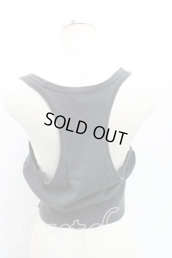 画像2: ヴィヴィアンウエストウッド 中古 / カラーオーブ刺繍リブクロップドタンクトップ S 黒  H-25-12-28-088-to-IN-ZH (2)