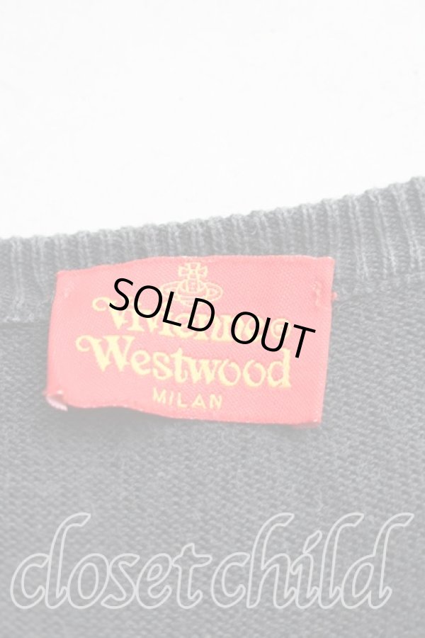 画像3: ヴィヴィアンウエストウッド 中古 / カラーオーブ刺繍リブクロップドタンクトップ S 黒  H-25-12-28-088-to-IN-ZH (3)