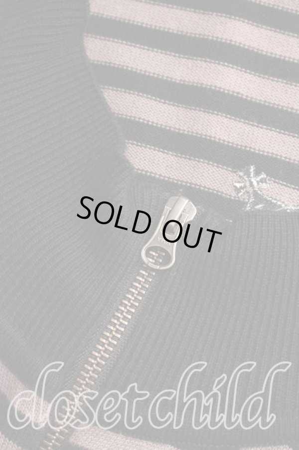 画像6: ヴィヴィアンウエストウッド 中古 / スカルptボーダージップカーディガン 1(7号相当) 黒×紫  H-25-12-28-091-to-IN-ZH (6)