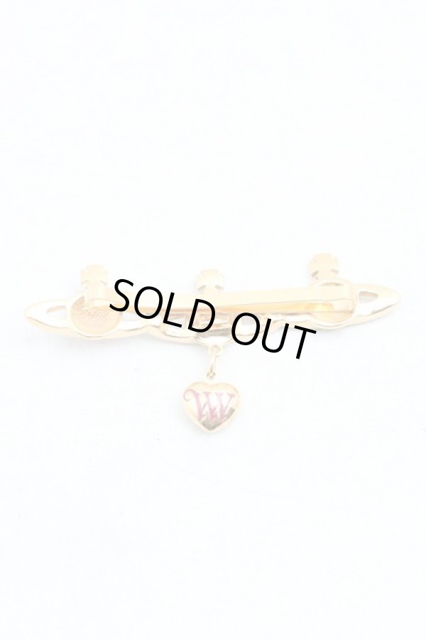 画像2: ヴィヴィアンウエストウッド 中古 / エナメルオーブヘアピン  ピンクゴールド  H-25-12-28-092-ac-OD-ZH (2)