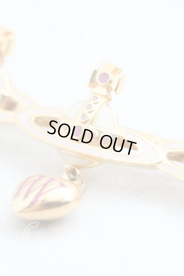 画像3: ヴィヴィアンウエストウッド 中古 / エナメルオーブヘアピン  ピンクゴールド  H-25-12-28-092-ac-OD-ZH (3)