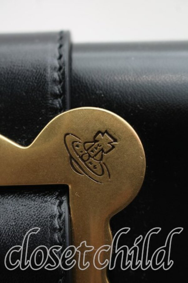 画像5: ヴィヴィアンウエストウッド 中古 / クレアクラッチバッグ  黒  H-25-12-28-095-ba-OD-ZH (5)