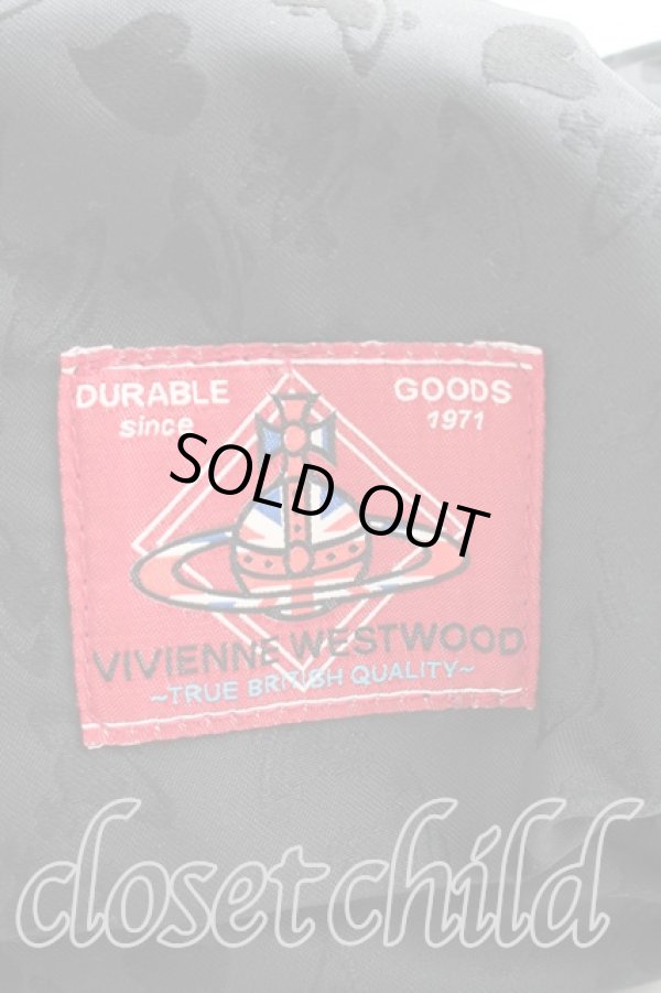 画像5: ヴィヴィアンウエストウッド 中古 / オーブ総柄ナイロンリュックサック  黒  H-25-12-28-096-ba-IN-ZH (5)